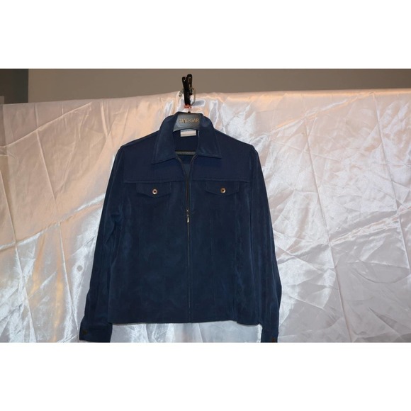 Alfred Dunner Women Size 10 Petite Jacket, Blue Corduroy - Picture 4 of 10